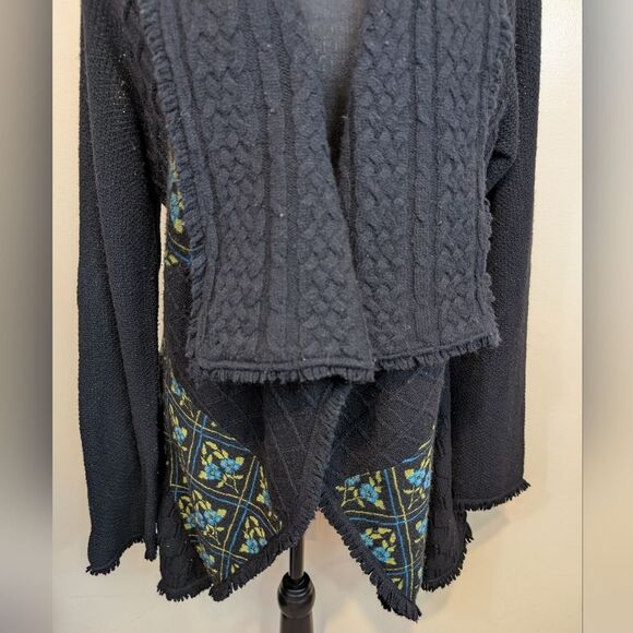 Anthropologie Sleeping On Snow Lafayette Cardigan Sweater Floral Open Large - Picture 6 of 9